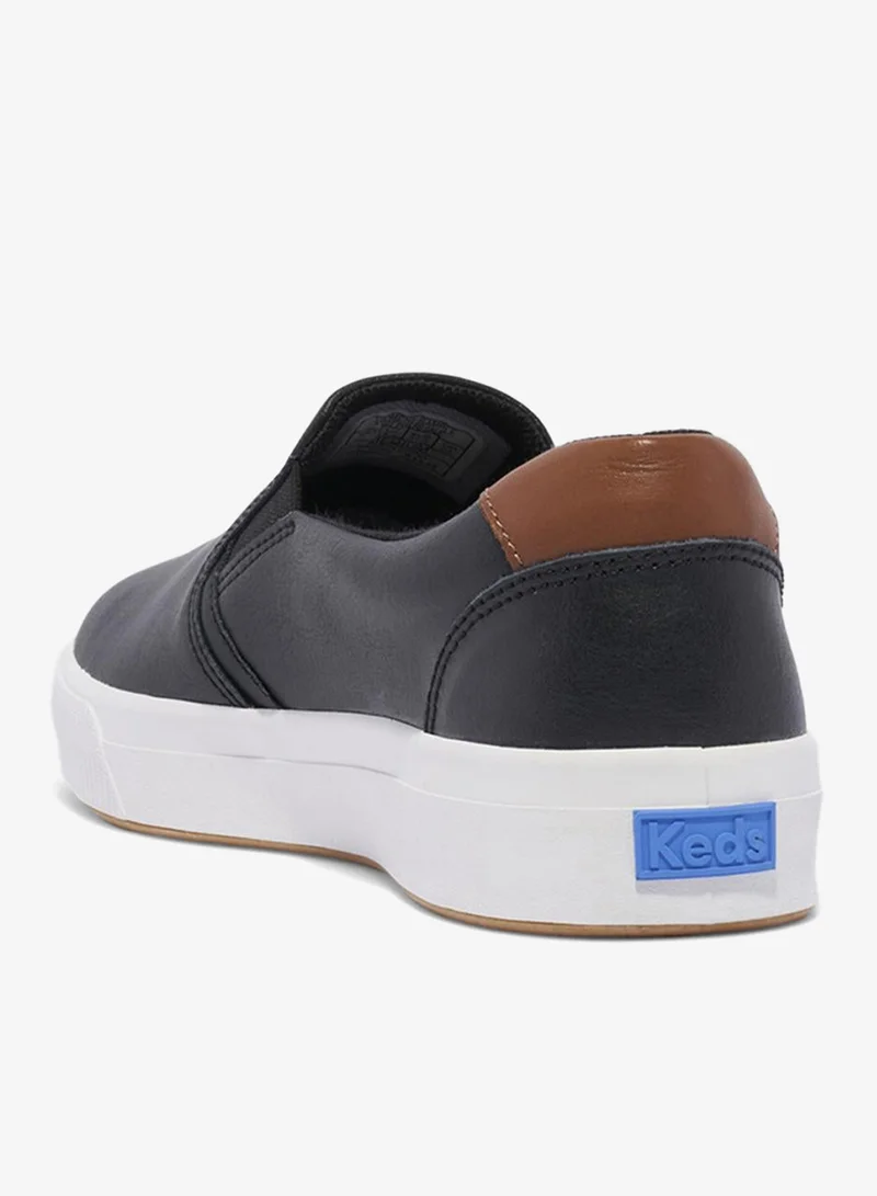 Keds black Keds Women's Pursuit Slip On Leather Casual Sneaker Black for Women | Best Price UAE
